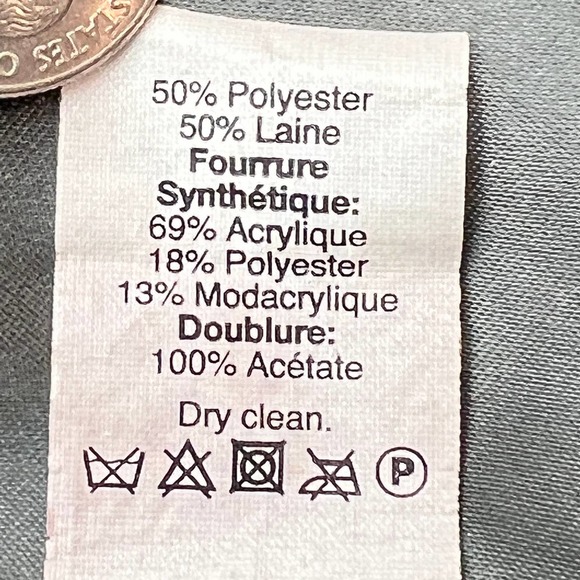 J. Crew Vail Parka Coat Gray Wool Faux Fur Trim Hood - Picture 5 of 10